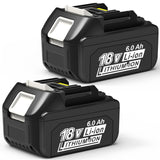 CHAUNVEN 6.0Ah Battery Replacement for Makita 18V Battery Compatible with 18 Volt BL1860B BL1850B BL1840B BL1830B BL1815B Batteries