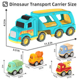 Veslier Toy Trucks for 2 3 4 5Years Old,Construction Transpor Trucks for Toddlers 2-4 Years with 4 Pull Back Cars for Toddlers 1-3,Christmas Birthday Gift for 18M+ 2 3 4 5 Years Old Kids Boys Girls.