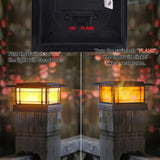 Dynaming 4x4 Solar Post Cap Lights Outdoor with Flickering Flame Light, Black Shell Fence Post Solar Lights Fit Vinyl/Wooden Posts, Brightness LED Lighting Decor for Garden Deck Patio, 12 Pack