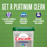 Cascade Platinum + Oxi Dishwasher Pods, Dishwasher Detergent, Dish Detergent Soap, Fresh, 59 Count
