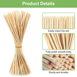 120 PCS Bamboo Plant Stakes 18 Inch, 5mm Thick Wood Plant Support Stakes