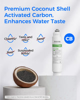 Waterdrop G3-2CFCB Filter, Replacement for Waterdrop G3-W & G3P600 & G3P800 Reverse Osmosis System, Pack of 2 G3-N1CF Filters and 1 G3-N3CB Filter, 1-Year Combo