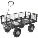 Gorilla Carts Steel Utility Cart, 800 lb Capacity, 4 Cu Ft., Black