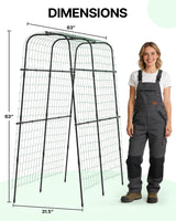 Suteck Cucumber Trellis for Raised Bed 63" x 63" U-Shaped Metal