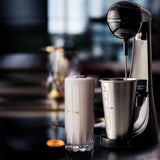 OVENTE Classic Milkshake Maker Machine with 2 Speed Setting, Safety Lock & 15.2 Ounce Stainless Steel Mixing Cup & Rod, Electric Drink Mixer Ideal for Malted Milk, Protein Shakes & More, Black MS2070B