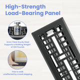 Howeall 4x14 Inches 2 Pack Heavy Duty Walkable Floor Register Easy Adjust Air Supply Lever Floor Vents - Seattle Design - Vent Cover for Home Floor - Matte Black