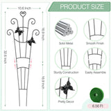 MEILIDY 32.6 Inch Expandable Plant Trellis with Tape Tie, Black, 2 Packs