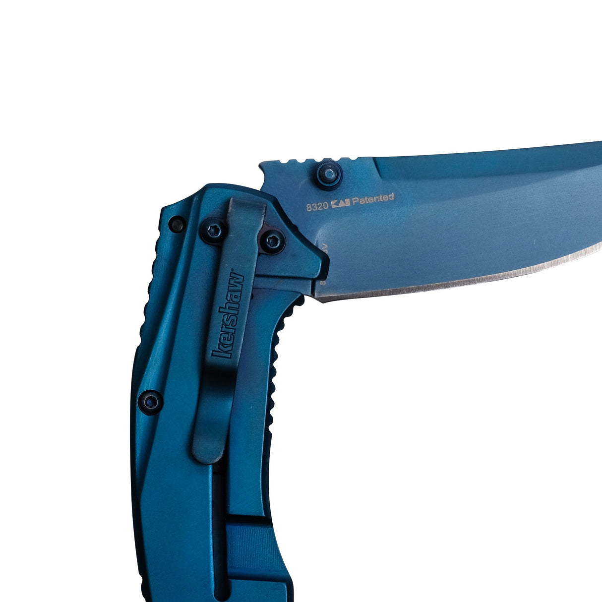 Kershaw Outright Pocket Knife, Blue, 3 Inch Stainless Steel Trailing Point Plain Edge Blade, EDC with Assisted Opening, Deep-Carry Pocketclip, Everyday Carry Pocket Knife for Men and Women