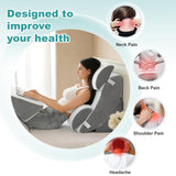 Hansleep 6PCS Orthopedic Bed Wedge Pillow for Sleeping, Adjustable Post Surgery Pillow Set for Body, Back and Leg Pain Relief, Memory Foam Support Pillows for After Surgery, White