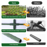 63"x47"x22" U-Shape Cucumber Trellis, Metal Plant Support with Net