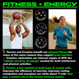 Vegan Brain & Body Boost: The Cherry On Top of A Plant-Based Lifestyle | Working Intelligence | Anti-Aging | Physical Fitness | Vegan Amino Acids - Creatine, Taurine & Beta Alanine | 67 Servings/500g