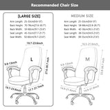Melaluxe Office Chair Cover with Arm Covers - Universal Stretch Desk Chair Cover, Computer Chair Slipcovers (Size: L) - Black
