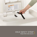 Rubbermaid Commercial Products Horizontal Baby Changing Station, Light Platinum, Wall-Mounted Fold-Down Diaper Change Table with Safety Straps for Restaurants/Hotels/Schools/Airports