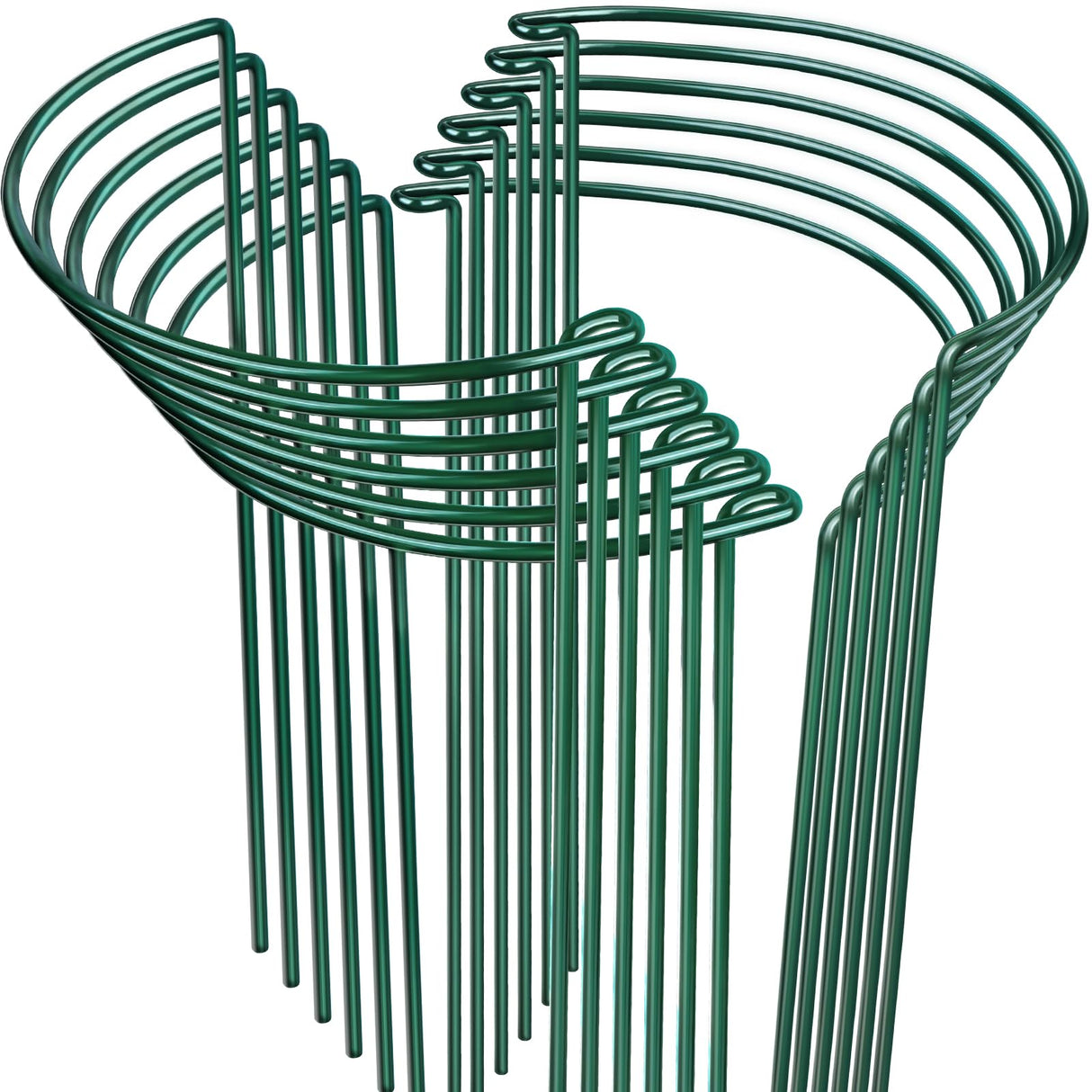 LEOBRO Plant Support Plant Stakes, 12pcs Peony Cages and Supports, Metal Garden Stakes Plant Supports, Plant Support Stakes, for Peony, Tomato, Hydrangea, Indoor Outdoor Plants, 10" W x 15.8" H