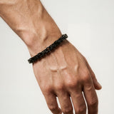Love You This Much Son In Law Gift | Mens 5mm Twist Link Steel Bracelet | Best Present Ideas for Son in Law | 8" + 1" Extender | Luxury Gift Box & Card (Black/Black)