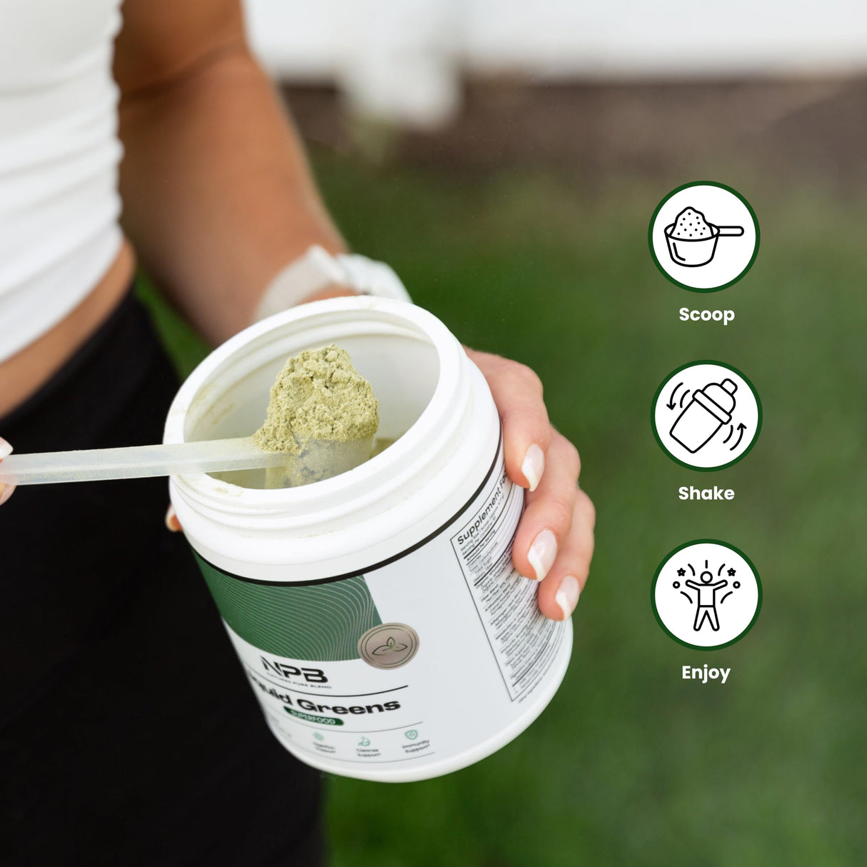 Nature's Pure Blend Super Greens Powder – Organic Greens Superfood Powder Supplements for Green Juice & Smoothie – Probiotic - Drink Mix for Energy Wellness and Digestion (Matcha Flavor, 30 Servings)