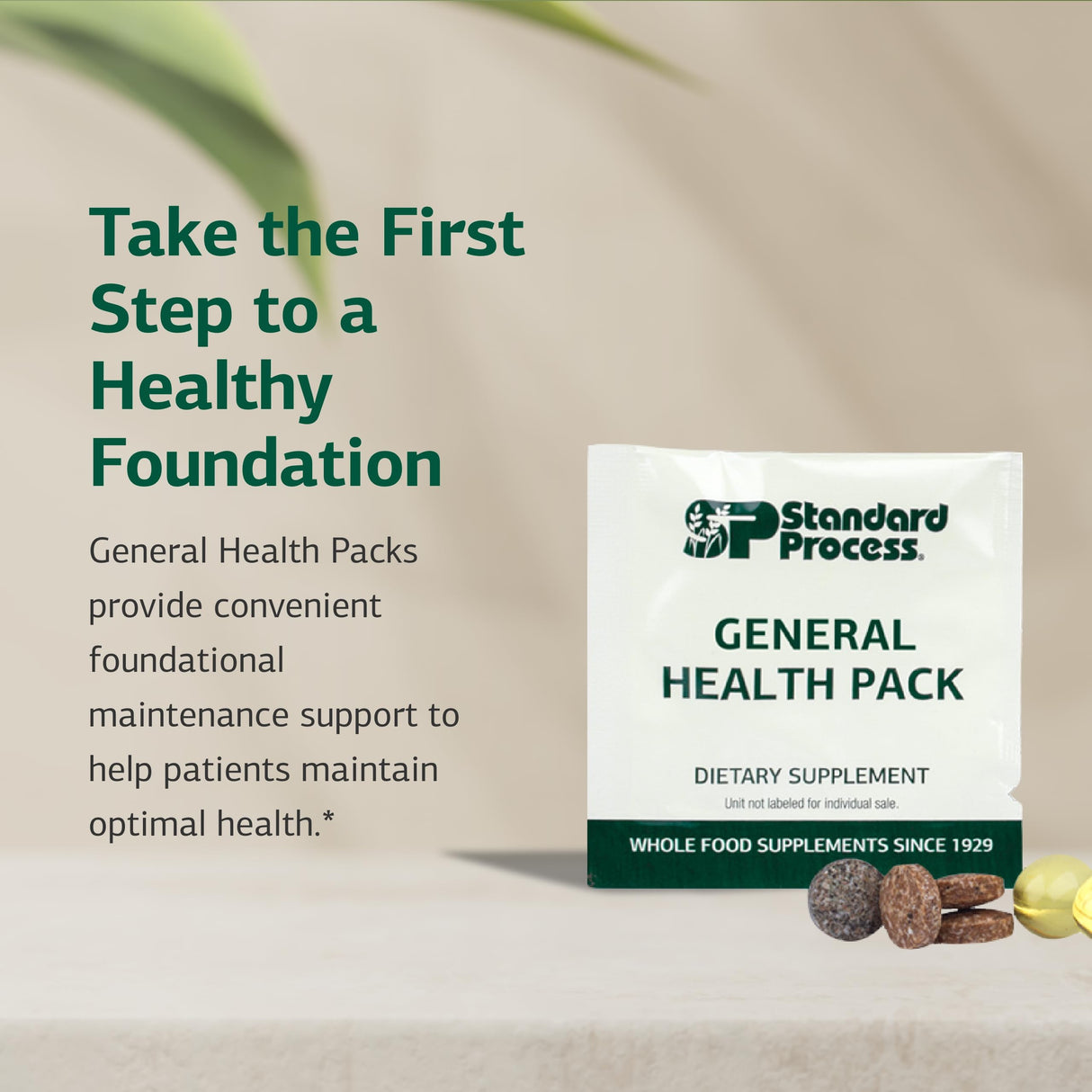 Standard Process General Health Pack - Daily Multivitamin & Mineral Supplement - Supports Foundational Health & Immune Function - 60 Packs