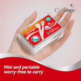 cleaings® Mini Brushes-Disposable Toothbrushes with Toothpaste and Pick for Work or Travel, 24 Count (Iced Peach Flavor（Pack of 5）)