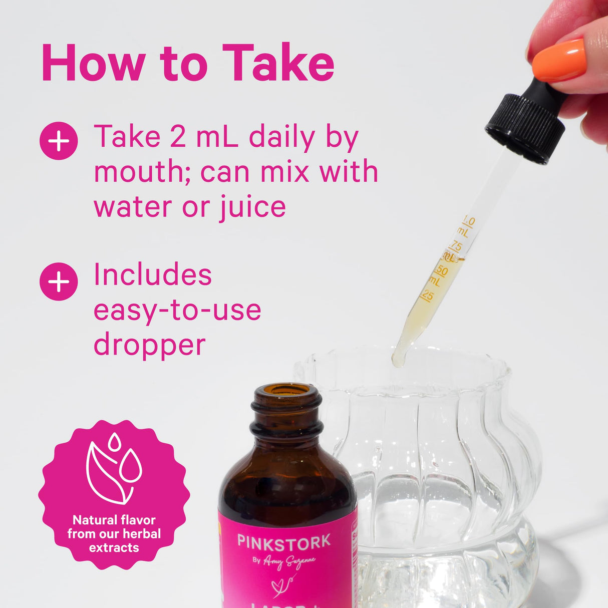 Pink Stork Gentle Birth & Labor Prep Tincture – Red Raspberry Leaf, Blue Cohosh & 9 Herbs – Natural Third Trimester + Postpartum Recovery Support – Uterine Tone, Hormone Balance, Lactation Aid – 2 oz