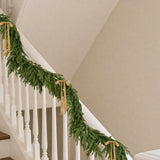 Cherica 2 Pcs 6 Ft Christmas Norfolk Pine Garland with Lights for Mantle