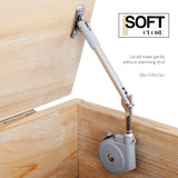 Morinbo Lid Stay 105 Degree Open with Soft Close, Lid Support for Toy Box and Upward Top-Opening Flap Doors, Easy to Install (Pack of 1)