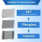 LONGEAS Magnetic Screen Door Mesh Left Right Side Opening Upgraded PET Material Mesh Stronger Than Fiberglass and Polyester,Keep Bugs Out,Pet & Kid Friendly Screen Size 74'' X 82''
