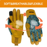 MSUPSAV Puncture Resistant Gardening Gloves,Work Glove,Blue,Medium