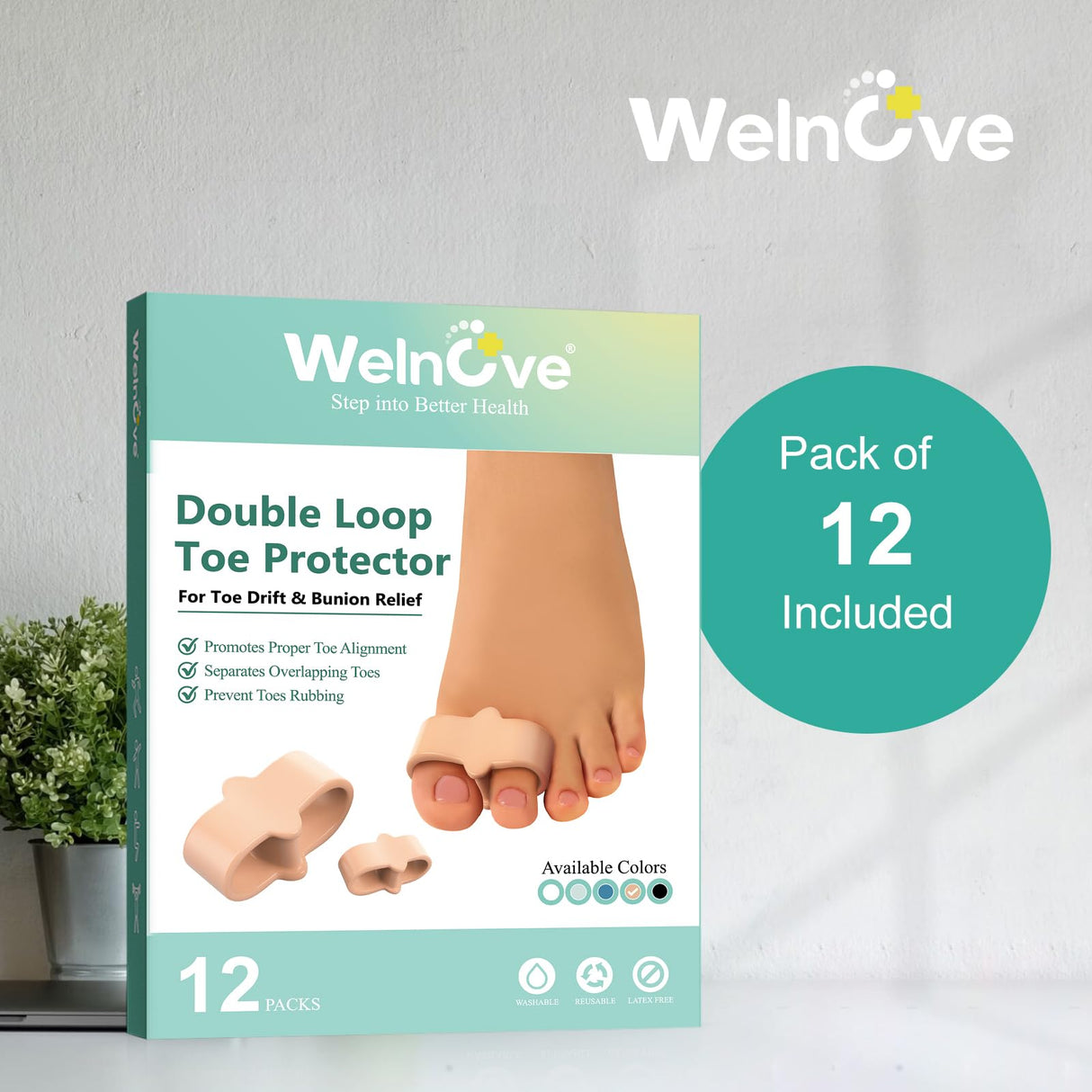 Welnove Pack of 12 Bunion Corrector