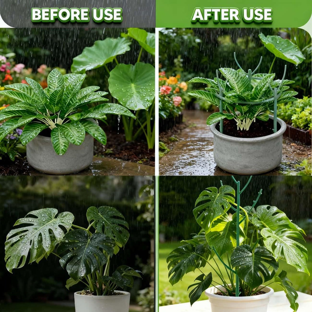 5 Pack Stackable Monstera Plant Support, Garden Plant Support Stakes for Indoor Outdoor Plants, Climbing Plant Support Structures Plant Holder Stick Moss Pole for Support Tall Potted Plants