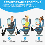 Airplane Foot Hammock, Foot Hammock for Travel Accessories with Ergonomic Removable Foot Divider Design, Airplane Foot Rest, Premium Comfortable Memory Foam & Hardboard for No Feet Clashing