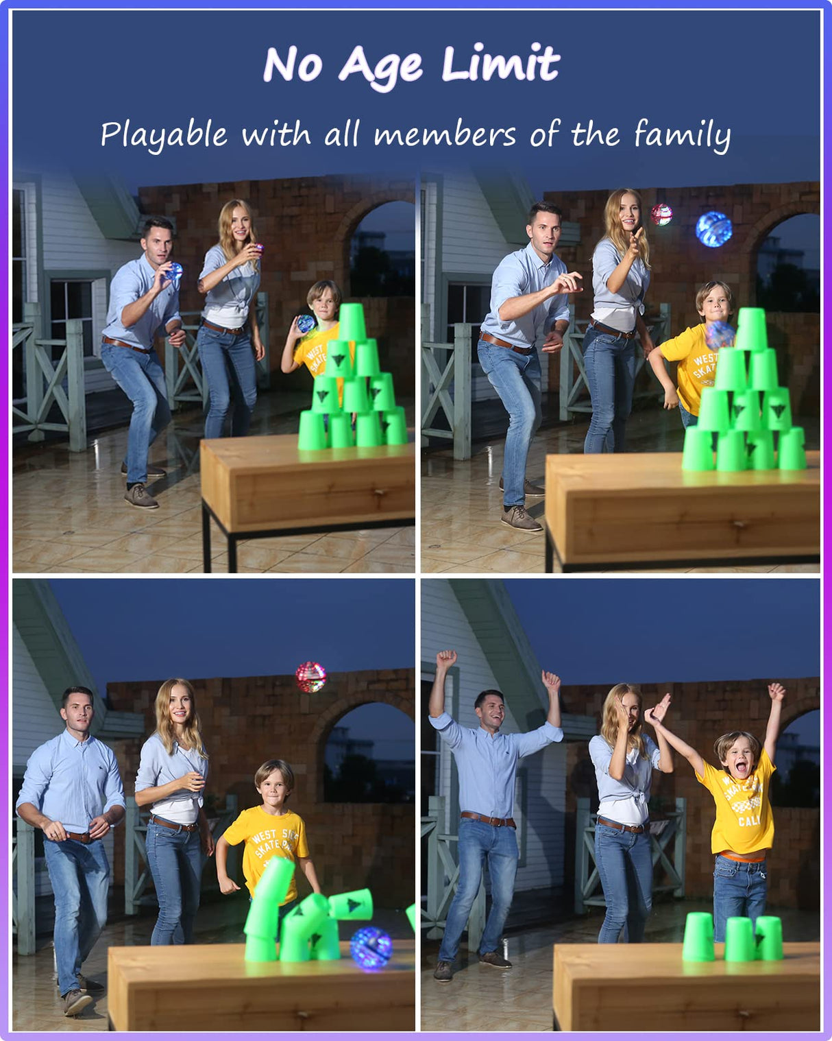 Cosmic Fly Ball 2025 Flying Orb Ball with Lights,UFO Hand Operated Mini Drone for Kid,Galactic Fidget Spinner Boomerang Hover Balls,Christmas Birthday Gifts Toy for 6 7 8 9 10+ Year Old Boy Girl Teens