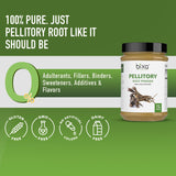 bixa BOTANICAL Pellitory Root Powder | Anacyclus pyrethrum/Akarkara | Ayurvedic Herbal Supplement | 200 GMS / 7 OZ | Gluten Free, Non-GMO, Steam Treated, Vegan, 100% Pure.