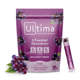 Ultima Replenisher Daily Electrolyte Powder Drink Mix – Sugar Free – Grape, 20 Stickpacks – Hydration Packets with 6 Key Electrolytes and Trace Minerals – Keto Friendly, Vegan, Non-GMO