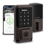 Kwikset Halo Wi-Fi Smart Lock, Keyless Entry Front Door Touchscreen Deadbolt, App Control, Grade AAA Certified, Easy Install No Hub, Venetian Bronze Finish