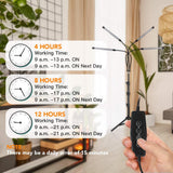 GHodec Grow Light Free Standing, 5500K Full Spectrum Gooseneck LED Lamp