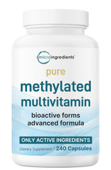 Micro Ingredients Pure Methylated Multivitamin, 240 Capsules | 11-in-1 Formula with Vitamins C, D, B12, Folate, Magnesium, Zinc & More | Supports Daily Wellness & Immune Health | Filler Free, Non-GMO