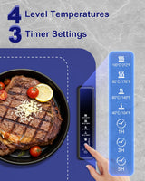 Warming Mat for Food, Electric Warming Tray for Dishes, Portable Heating Pad with 6 Hours Shut-Off, Silicone Food Warmer for Buffet, Party and Countertop with 4 Temperature Levels and Smart Timer