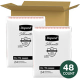 Depend Silhouette Adult Incontinence & Postpartum Bladder Leak Underwear for Women, Maximum Absorbency, Extra Large, Pink, 48 Count (2 Packs of 24), Packaging May Vary