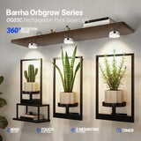 Barrina Orbgrow OG03C Rechargeable Puck Grow Light, 4000K, Cordless Full Spectrum Plant Light for Indoor Plants, Magnetic & Touch Switch with Timer, Small Grow Lamp for Plant Shelf, 1 Pack, White