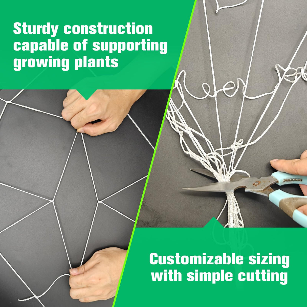 Trellis Netting 5 x 350ft 6x6 in Soft Mesh Garden Netting, Climbing Plants
