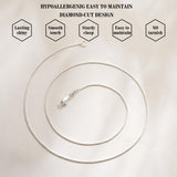 Goldegg 925 Sterling Silver Chain for Women, Diamond Cut 1mm Box Chain