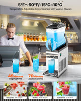 VEVOR Slushy Machine, 15L Single Tank Commercial Margarita Machine, 60 Cups Stainless Steel Margarita Smoothie Frozen Drink Machine, Slushie Machine for Home Party Restaurants Cafe Bars