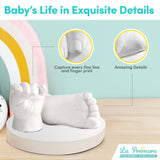 La Premura Baby Keepsake Hand Casting Kit with Shadow Box Frame - Plaster Hand Mold Baby Casting Kit for Infant Hand & Foot Molding, Perfect First Birthday, Christmas & Newborn Gifts