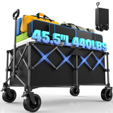 Kitsure Collapsible Wagon with Wheels, 440 lb, 45.5 x 24.0 x 38.0 in