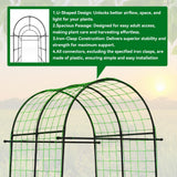 Trellume Garden Arch Trellis for Climbing Plants Outdoor - 83" H*71" W*43" L Large Rustproof Garden Trellis, Heavy Duty Grape Trellis, Tunnel Trellis for Melons, Pumpkins, Cucumbers, Peas(Black)
