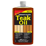 Star brite Premium Golden Teak Oil - Sealer, Preserver, & Finish for Outdoor Teak & Other Fine Woods, 32 oz