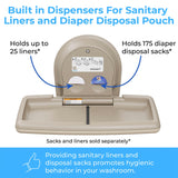 Koala Kare Surface-Mounted Horizontal Baby Changing Station, Model KB300-00 (Beige)