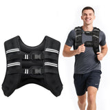 Ragebby Weighted Vest, 20lb for Men, Women with Reflective Stripe, Weight Vests Adjustable for Workout, Strength Training, Running, Fitness, Muscle Building, Weight Loss