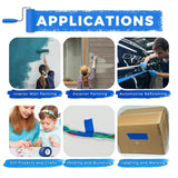 SWRT Blue Painters Tape 1 Inch x 55 Yards, 12 Rolls (660 Yards) – Sharp Clean Paint Lines, No-Residue Painters Tape for Walls, Trim & Baseboards, Easy Removal Masking Tape for Home Projects