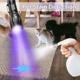 MOWETOO UV Flashlight, Portable Blacklight Flashlight, LED Torch with White and Ultraviolet Light Combo, Black Light Pet Urine Detector for Dog Cat Pee, ID Check, AC Leak, Bed Bug, Rocks, Resin (2)